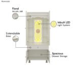 Atharv Engineered Wood Home Temple With Inbuilt LED Light System (White Finish) - Image 3
