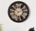 Om Mani Padme Hum Inspired Multicolor Round Wall Clock - Image 2