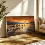 Scenic Seven Horses Painting by TravelArty - Image 2